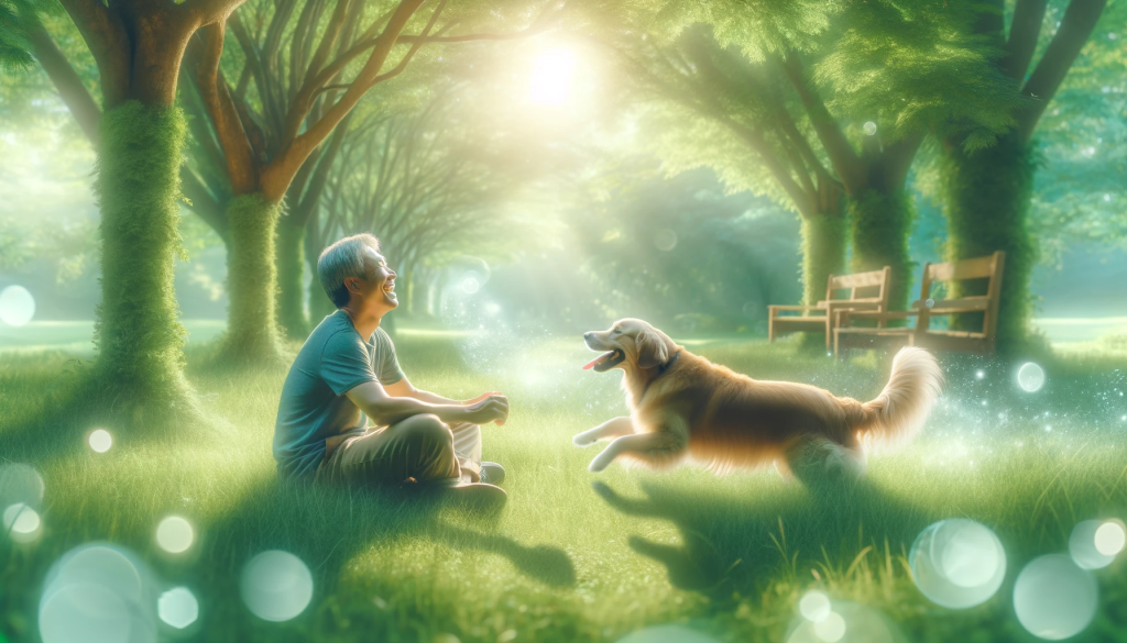 「犬との楽しい時間」：夢での遊びと心のリラックス